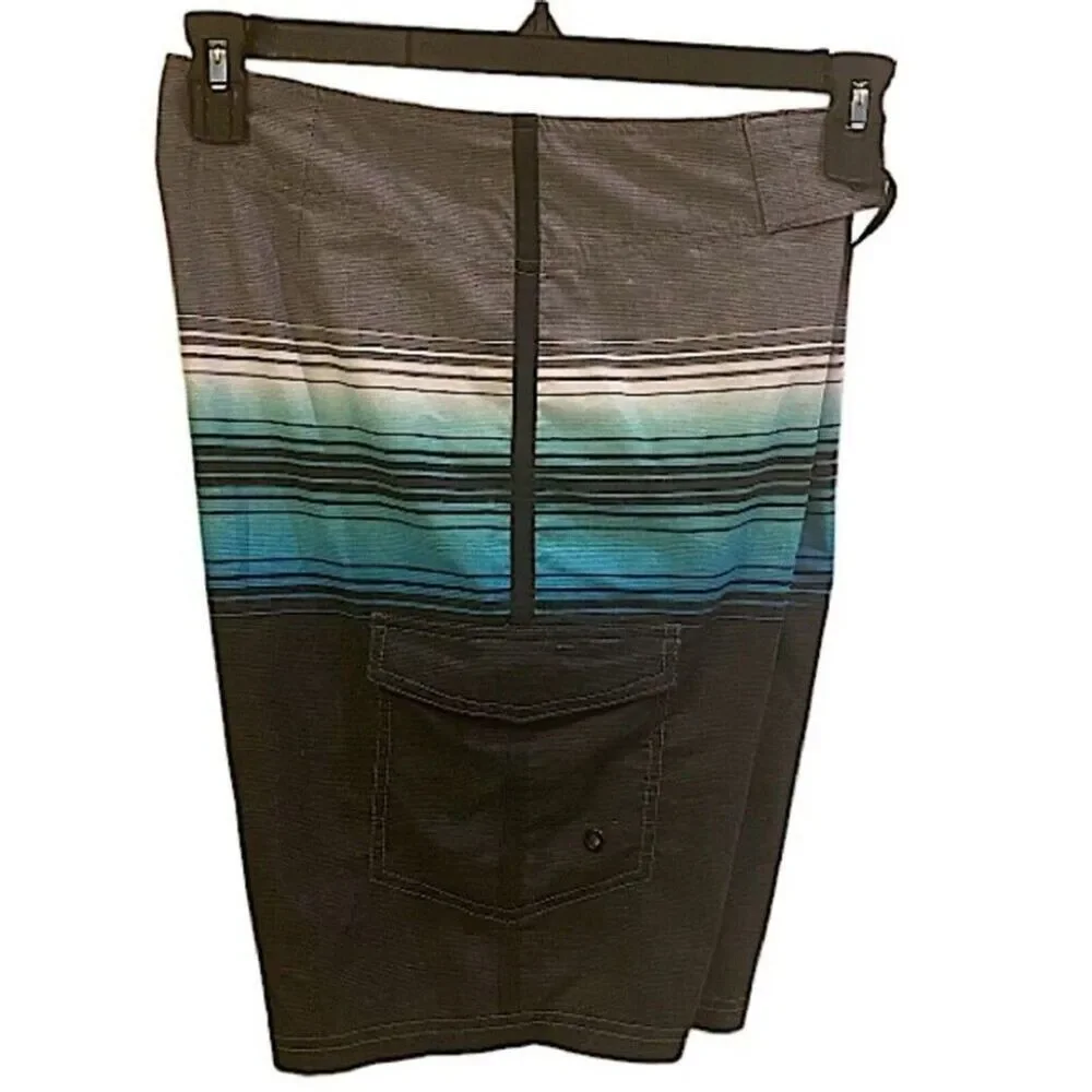 Mossimo Mens Size 30 Board Shorts Drawstring Swimming Bathing Suit Stripes